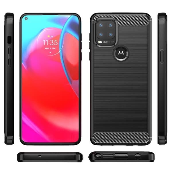 Carbon Flex Etui Motorola Moto G Stylus 5G - Sort Black
