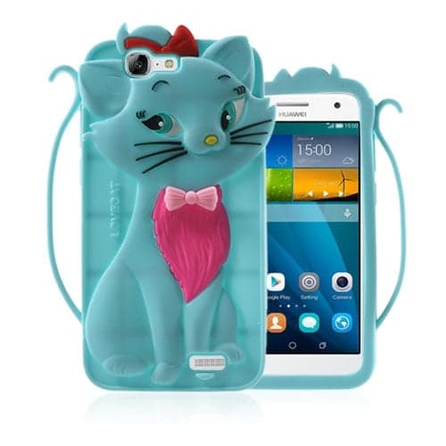 Hauger Huawei Ascend G7 Silicone Deksel - Blå Blue