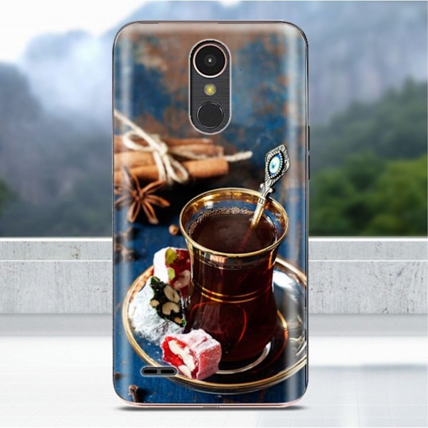 LG K10 2017 softlyfit kohokuvioitu TPU tapauksessa - Tuomioistuin Tyyli Kahvia Blue