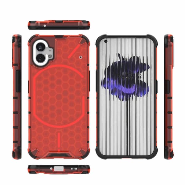 Bofink Honeycomb Nothing Phone (1) Etui - Rød Red