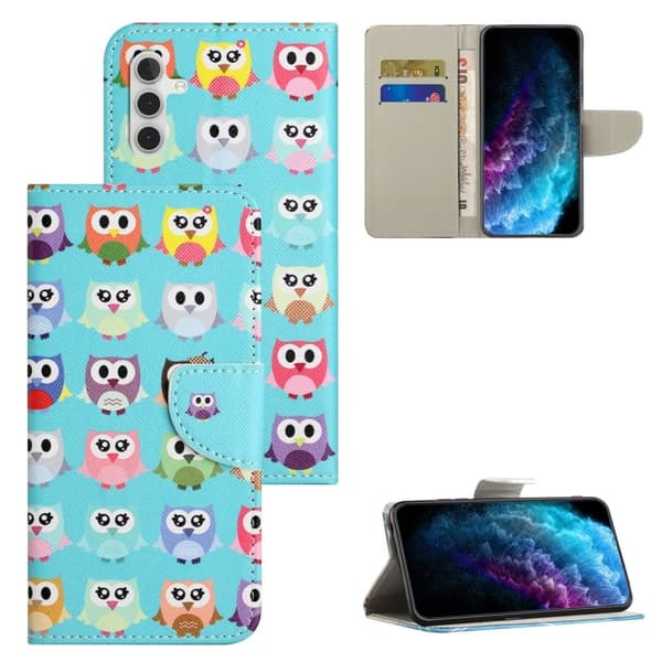 Wonderland Samsung Galaxy A05s Läppäkotelo - Owls Blue