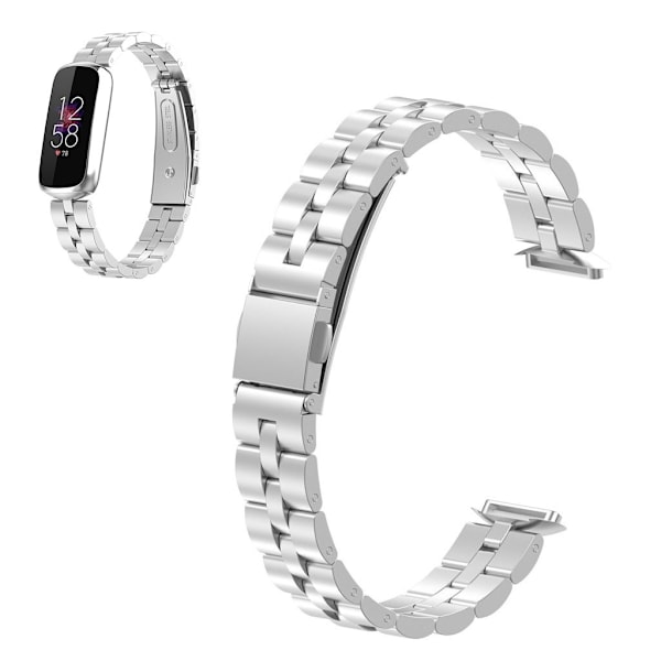 Fitbit Luxe urrem i rustfrit stål - Sølv Silver grey