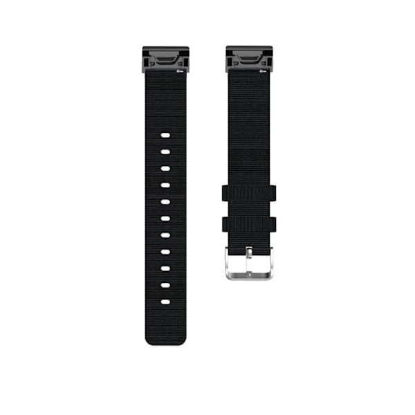 20 mm klockarmband i canvas för Garmin-klocka med verktyg - Svart Svart