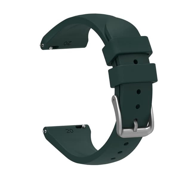 22mm universaali silikoninen kellohihna - Mustanvihreä Green
