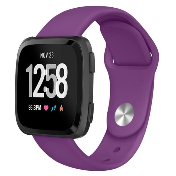 Fitbit Versa Lite Silikon Klokkereim - Størrelse: L / Mørk Lilla Purple