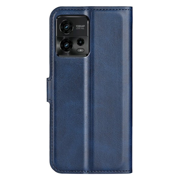 Læderetui med Pung til Motorola Moto G72 - Blå Blue