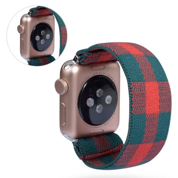 Apple Watch Series 5 / 4 44mm nylon watch band - Green / Red Röd