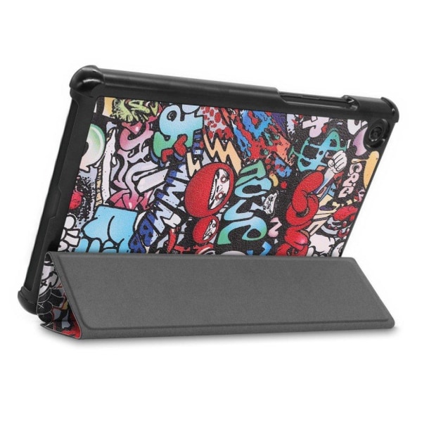 Lenovo Tab M8 tri-fold pattern leather flip case - Cartoon multifärg