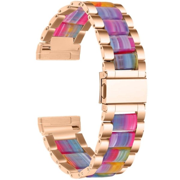 Fitbit Sense / Versa 3 resin in stainless steel watch strap - Ro multifärg