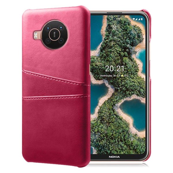 Dual Card Etui Nokia X10 / X20 - Rose Red