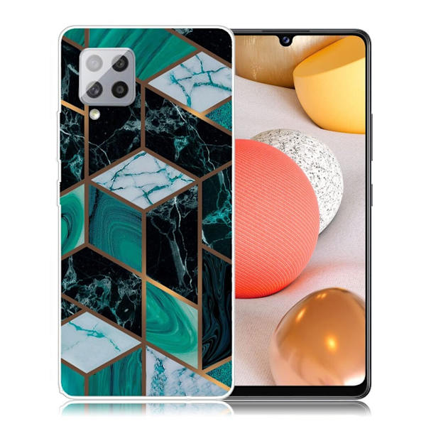 marmor Samsung Galaxy A42 5G etui - smaragd marmor Green