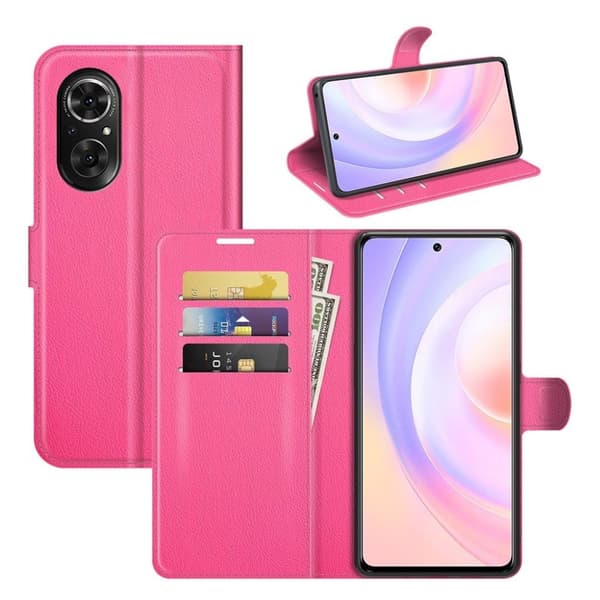Klassisk Honor 50 SE flip etui - Pink Pink