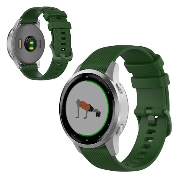 Garmin Vivomove 3S / Vivoactive 4S gitter tekstur silikone Urrem - Militærgrøn Green