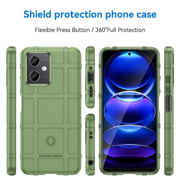 Rugged Shield Etui Xiaomi Redmi Note 12 - Grønn Green