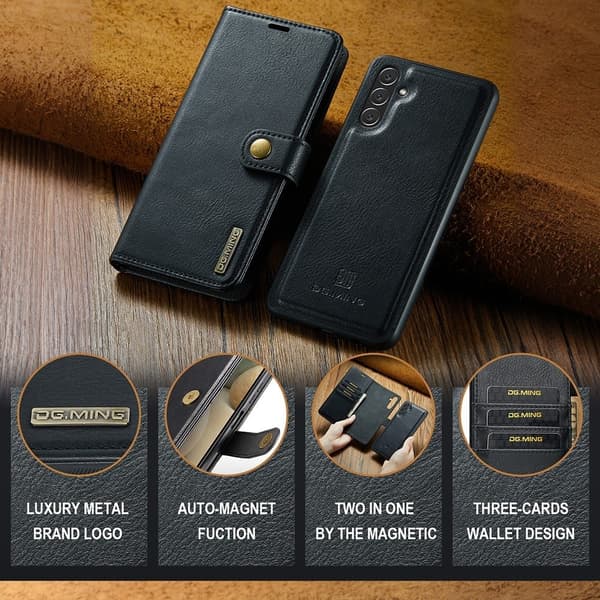 DG.Ming Samsung Galaxy A13 5G 2-in-1 Lompakko Suojakotelo - Musta Black