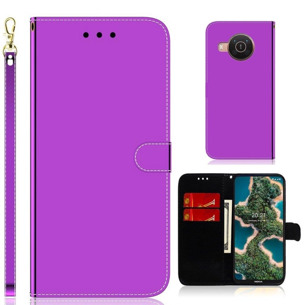 Mirror Nokia X10 / X20 Läppäkotelo - Violetti Purple