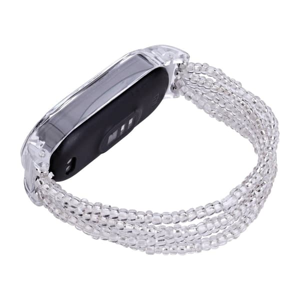 Xiaomi Mi Band 7 klockarmband i pärlstil för högtider - Transparent Transparent