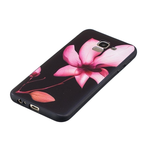 Samsung Galaxy J6 (2018) mobilskal silikon tryckmönster - Rosa blomma Rosa