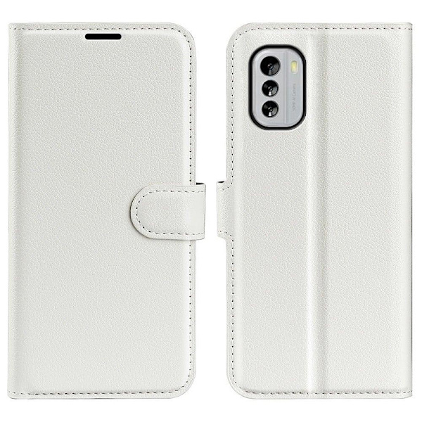 Klassisk Nokia G60 Flip Etui - Hvid White