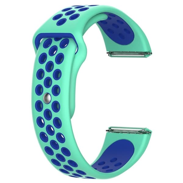 Fitbit Versa klockarmband silikon dubbelfärgad - Turkos och blå multifärg