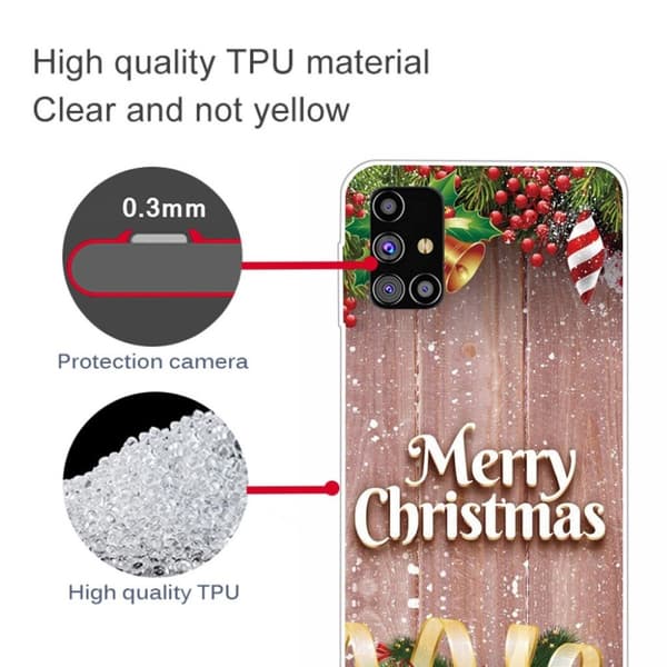Juletaske til Samsung Galaxy M31s - Glædelig Jul Multicolor