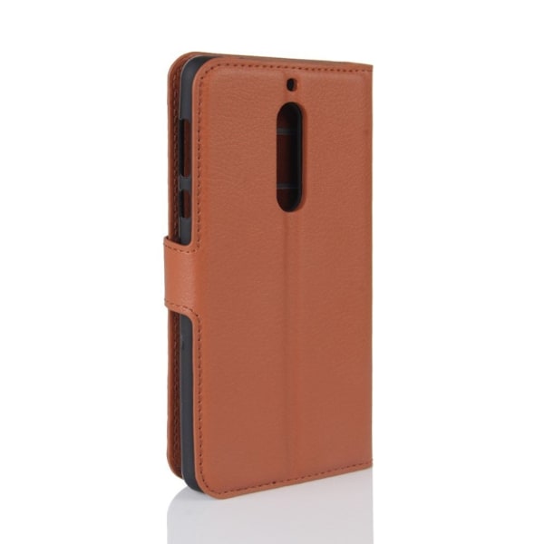 Nokia 5 Beskyttende læder etui - Brun Brown
