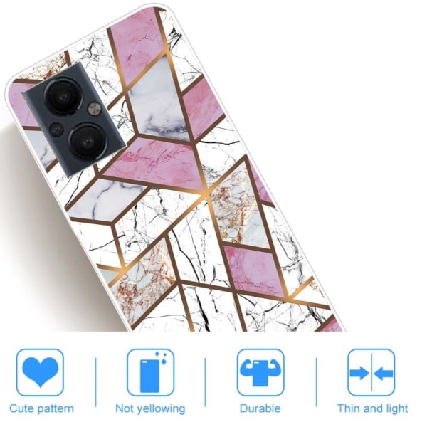 Marble OnePlus Nord N20 5G Suojakotelo - Rose / Valkoinen / Harm Multicolor