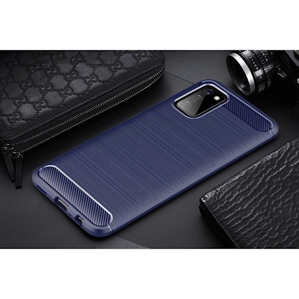 Carbon Flex case - Samsung Galaxy A02s - Blå Blue