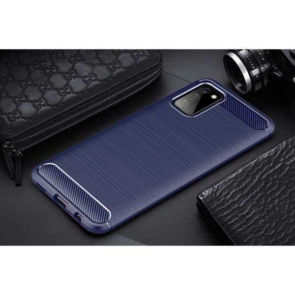 Carbon Flex Etui Samsung Galaxy A02s - Blå Blue