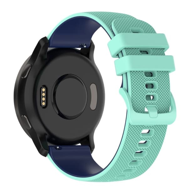 22 mm silikone-urrem til Garmin-ur - Babyblå / Mørkeblå Blue