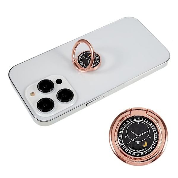 Smartphone-ringholder i kompas-stil - Sort Black