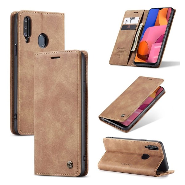 CaseMe Samsung Galaxy A20s Vintage Etui - Brun Brown
