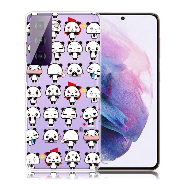 Deco Samsung Galaxy S21 FE Etui - Søde Pandaer Multicolor