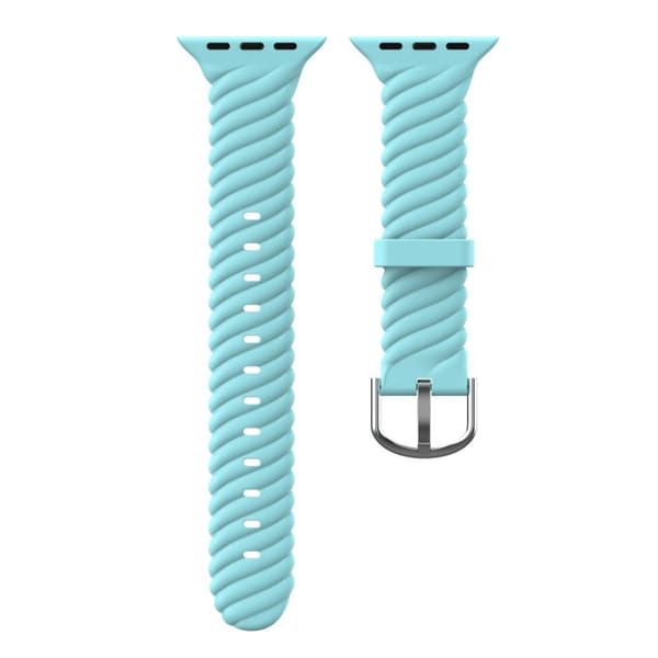 Apple Watch 42mm - 44mm cool twist style silikone urrem - Blå Blue