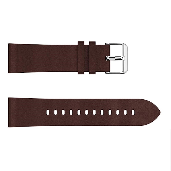 Samsung Galaxy Watch (46mm) klockarmband i äkta läder med textur - Kaffe Brun