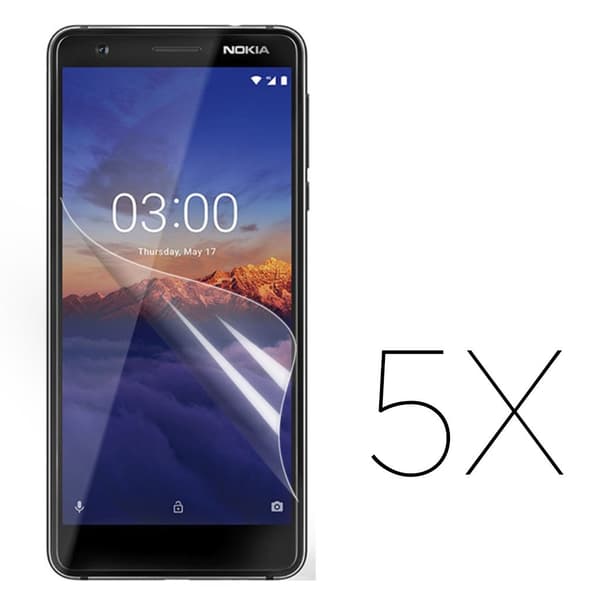 UltraClear LCD Näytönsuoja Nokia 3.1 - 5-Pack Transparent