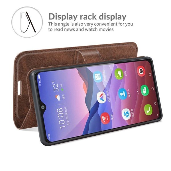 Lompakko Nahkakotelo For ZTE Blade V2020 Smart - Kahvi Brown