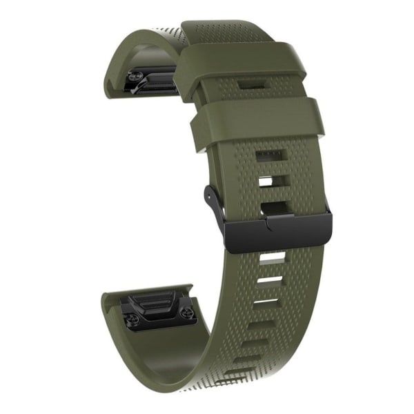 26 mm Garmin Fenix 5X / 5X Plus / Fenix 3 / 3 HR klockarmband i silikon - Militärgrön Grön