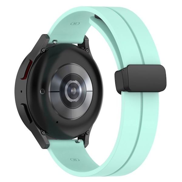 20 mm universellt klockarmband i silikon med magnetiskt vikbart spänne - Teal Grön Grön