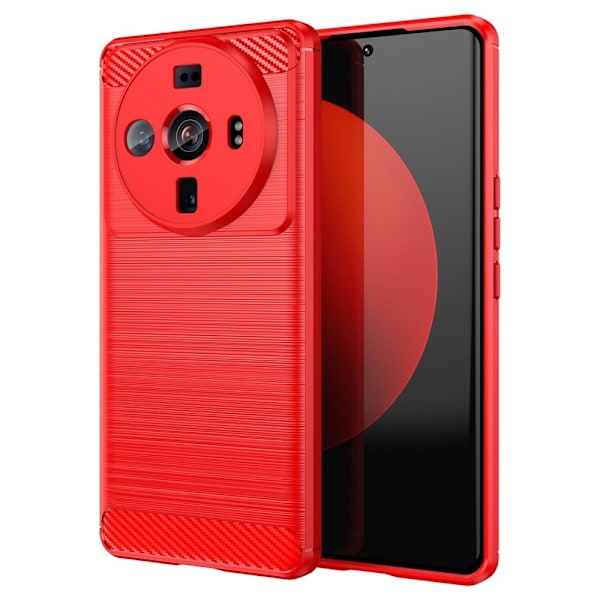 Carbon Flex Suojakotelo Xiaomi 12s Ultra - Punainen Red