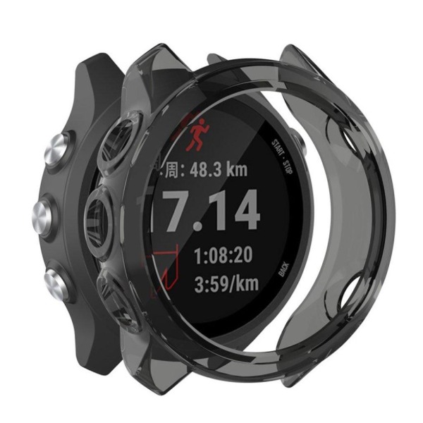 Garmin Forerunner 245 / 245 Music kestävä läpikuultava kotelo - Läpinäkyvä Musta Black