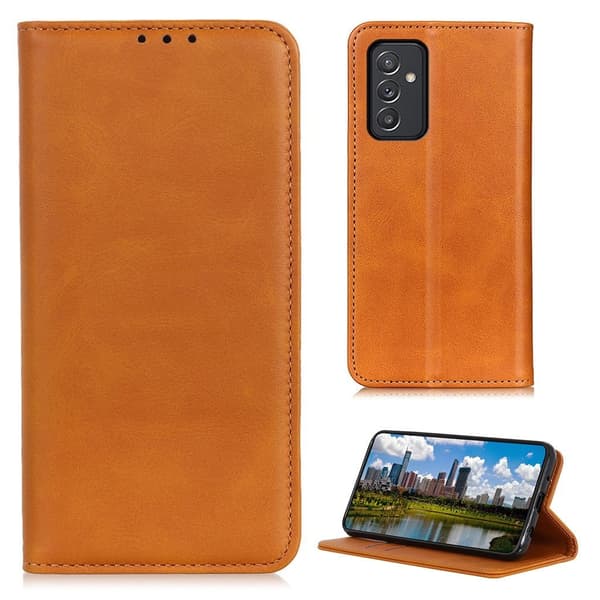 Flip Etui med Pung i Ekte Lær til Samsung Galaxy A82 5G - Brun Brown