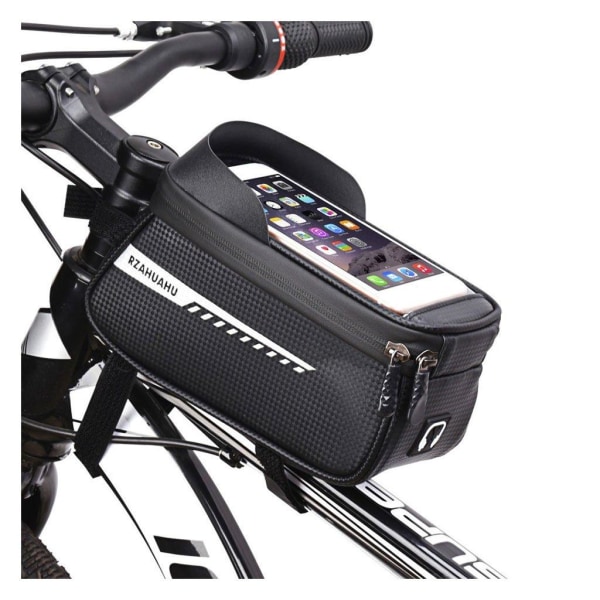 RZAHUAHU waterproof bicycle bike tube bag with touch screen for Black