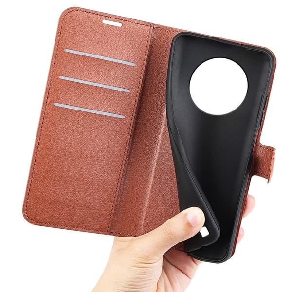 Classic ZTE Blade A73 5G flip etui - Brun Brown