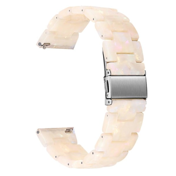 22mm resin style watch strap for Fossil watch - White Vit