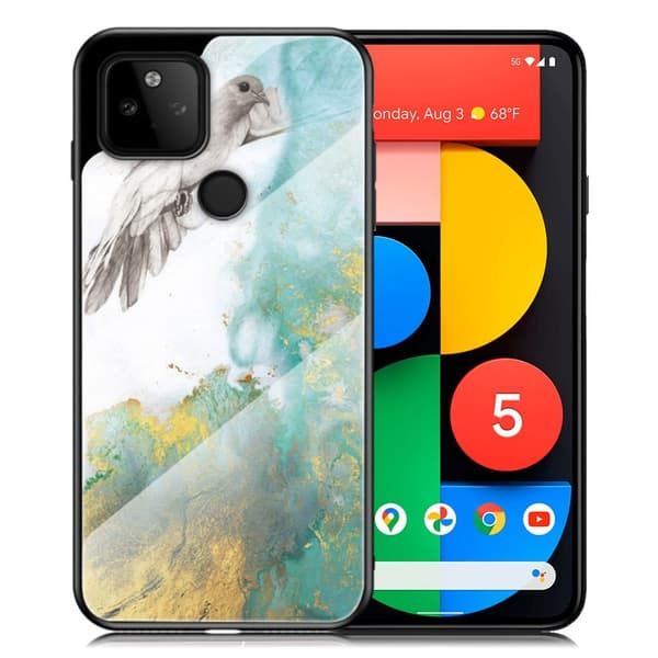 Fantasy Marmor Google Pixel 5a skal - Flygande Duva Marmor multifärg