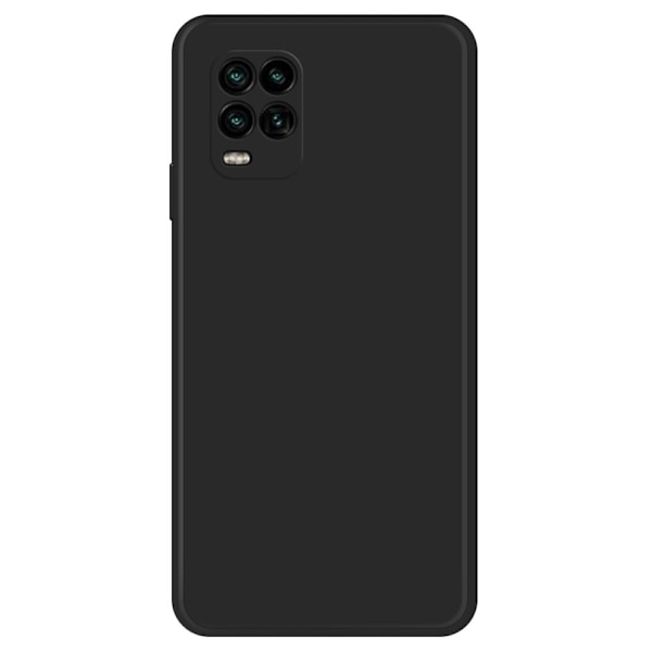 Avfasat gummerat skydd mot dropp för Xiaomi Mi 10 Lite 5G - Svart Svart