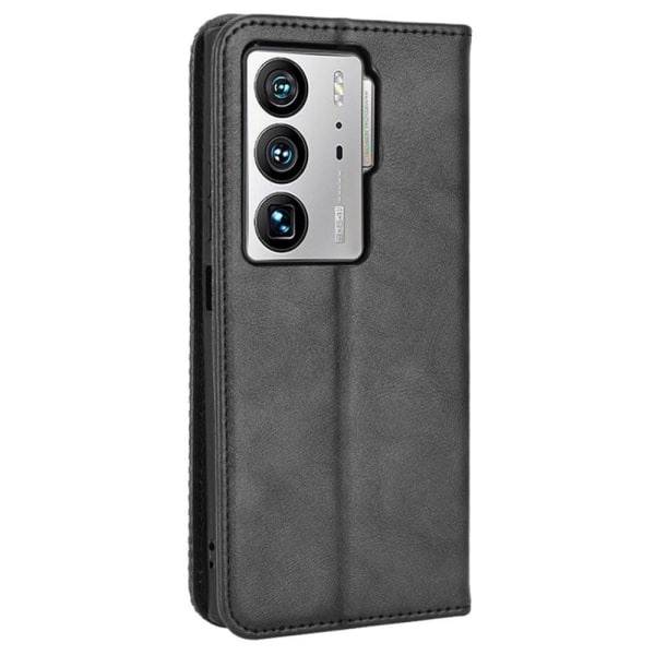 Bofink Vintage ZTE Axon 40 Ultra nahkakotelo - Musta Black