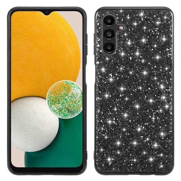 Glitter Samsung Galaxy A54 Etui - Svart Black