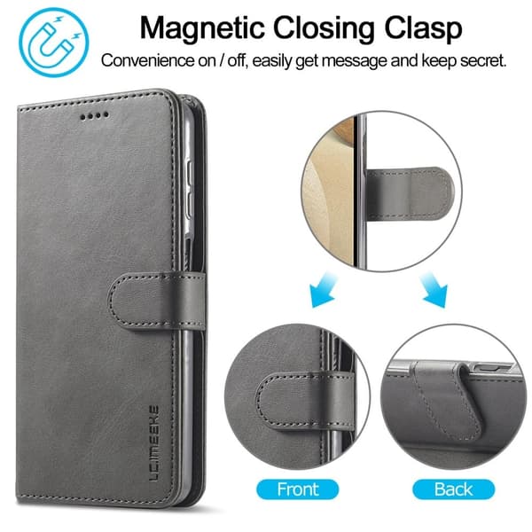 LC.Imeeke Samsung Galaxy M32 Flippetui - Grå Silver grey